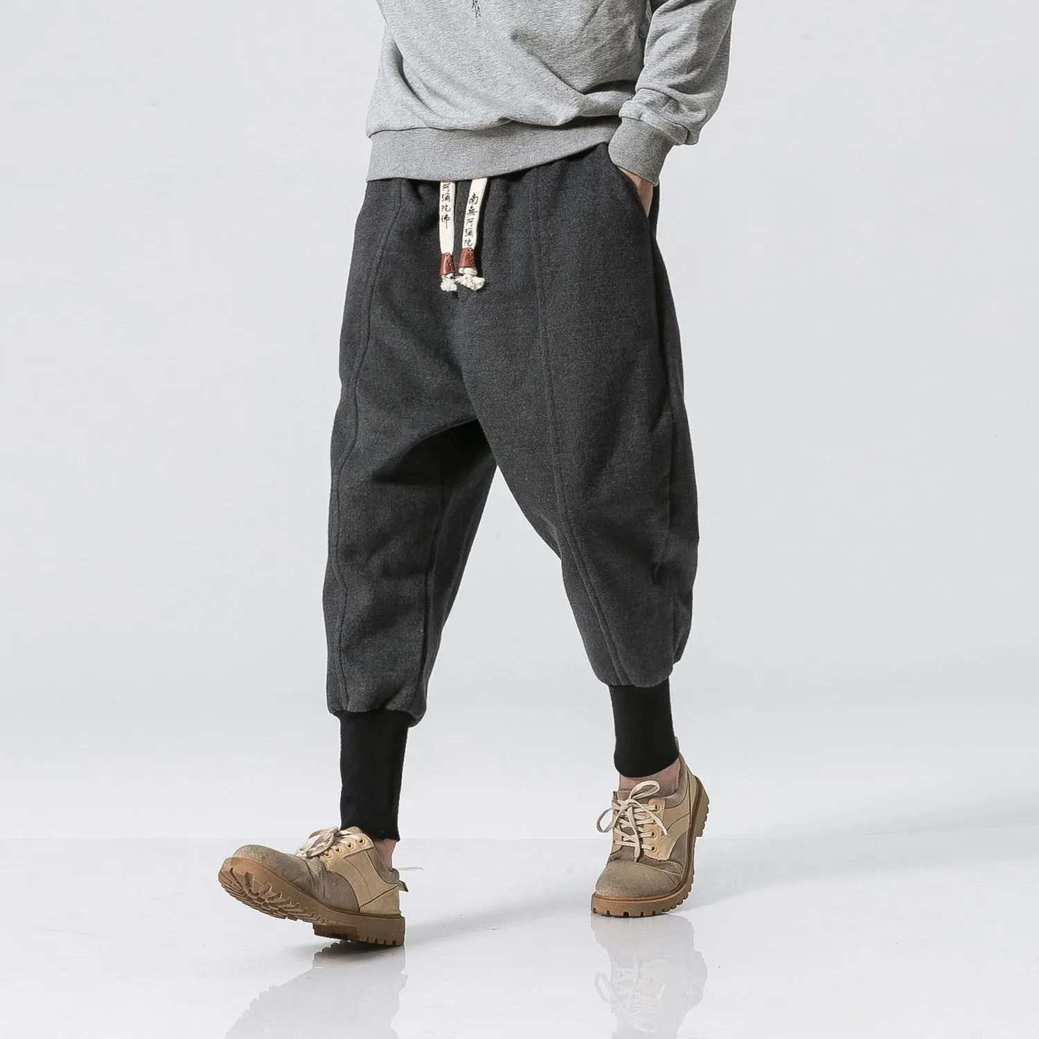 Japon style Ayu – Pantalon Harem D’hiver Épais pantalon