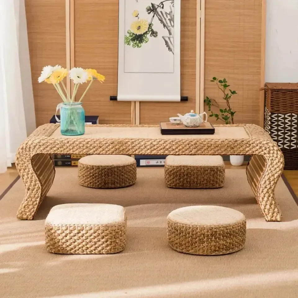 Japon style Yachiyo coussin japonais en rotin