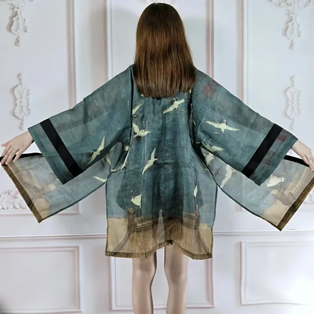 Japon Style Veste Kimono Japonaise Légère Femme
