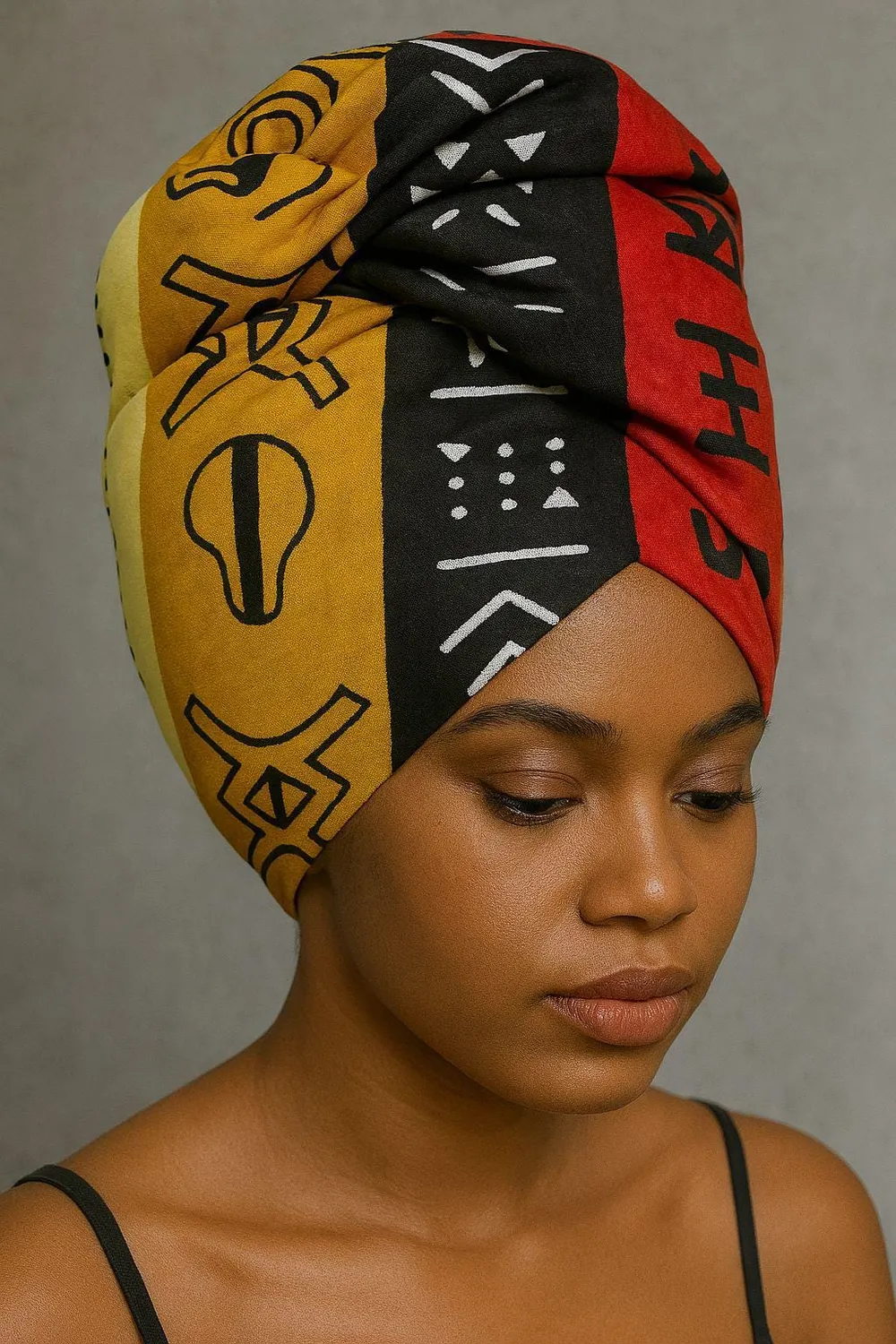 KAVAZI Cotton Ankara Head Wrap Set foulards coton imprimé