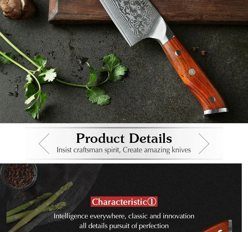Japon style Gyuto Kitchen Knife Komainu 3 Shapes couteau de cuisine