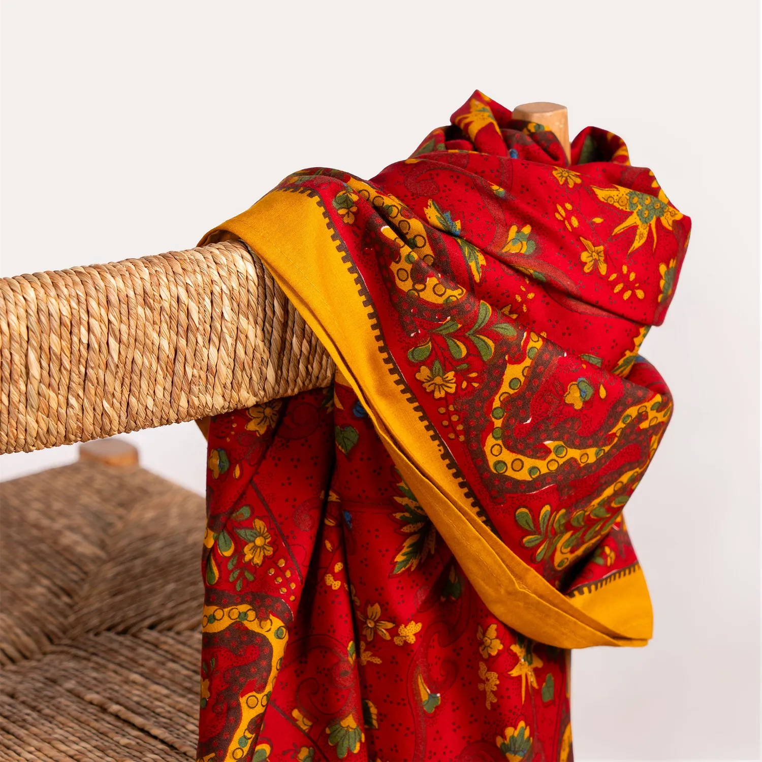 Mistral Vintage foulard coton Tarasque Pourpre 112cm