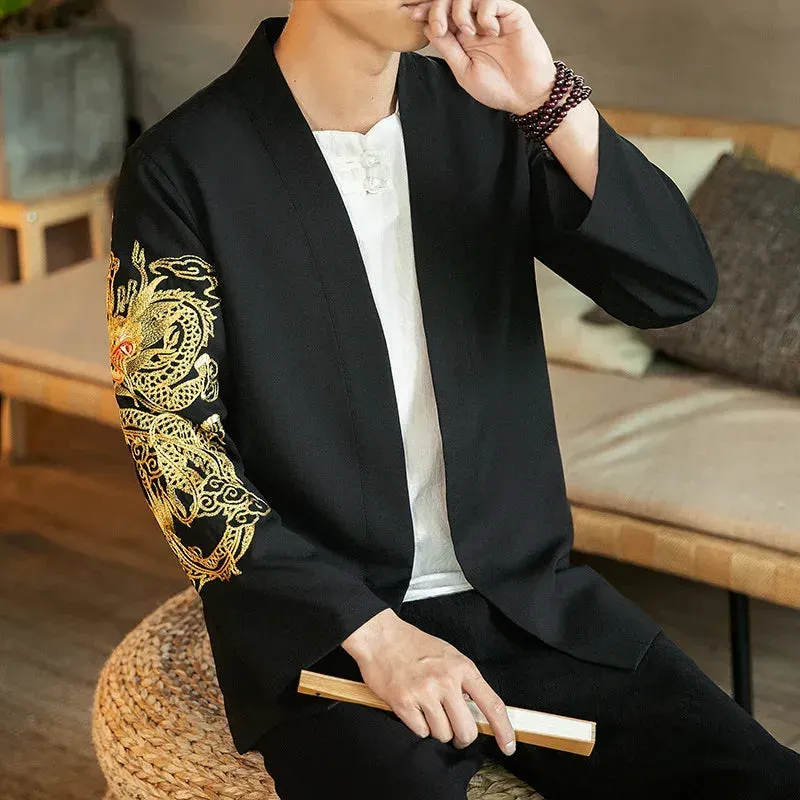 Japon style blazer kimono homme coupe ample