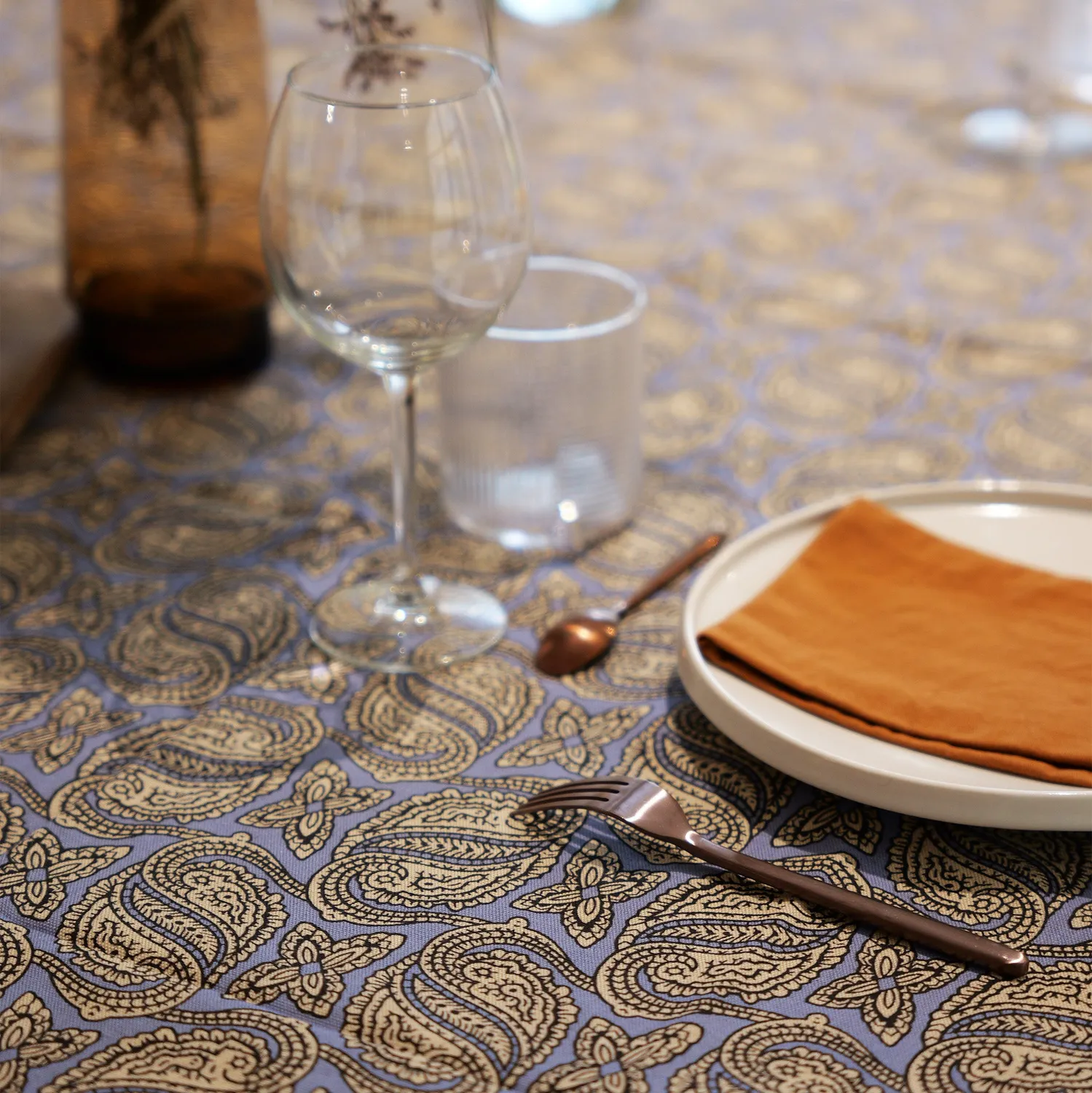 Mistral Paisley Ancien nappe en lin