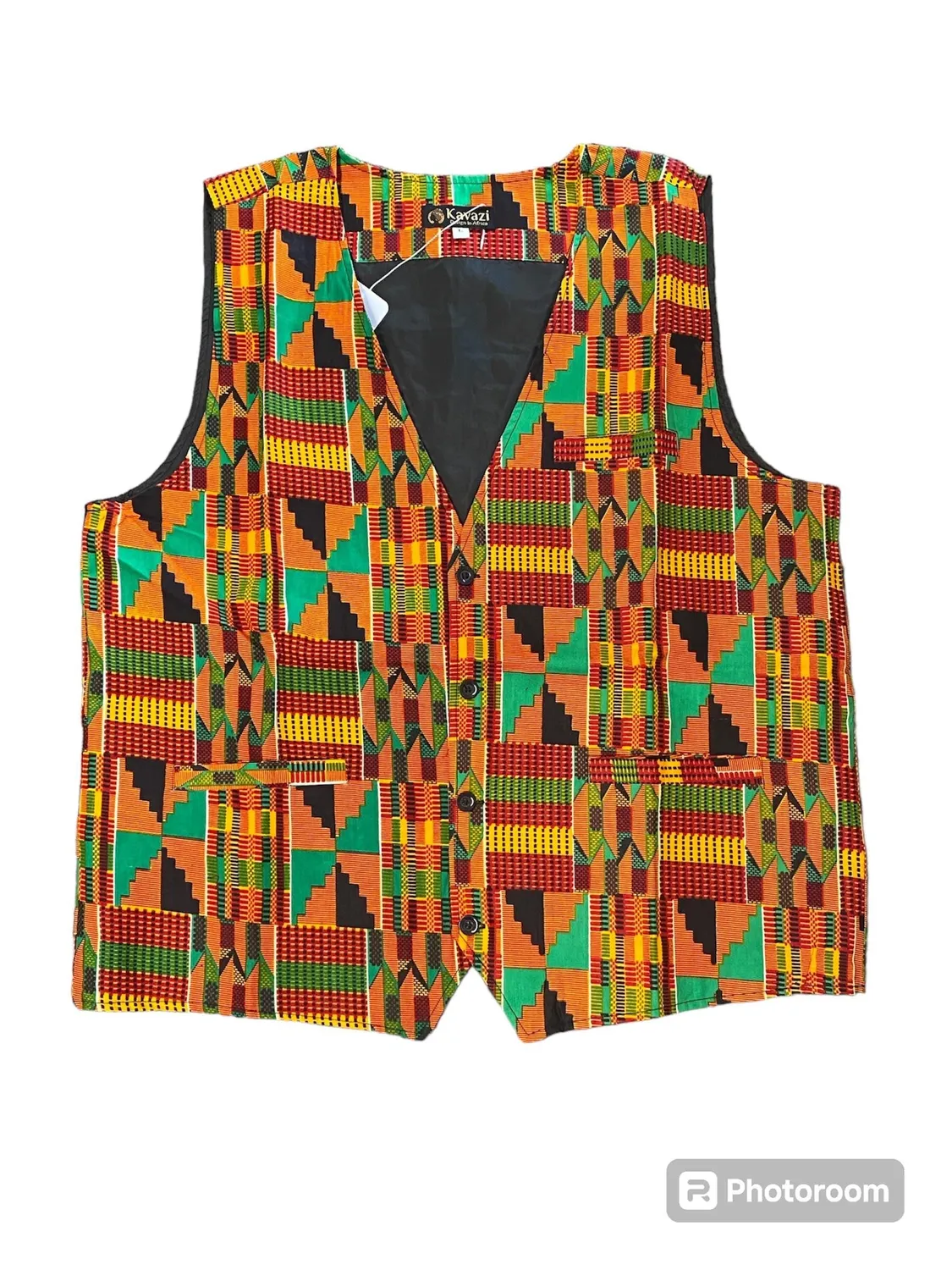 KAVAZI gilet kente coton homme cérémonie