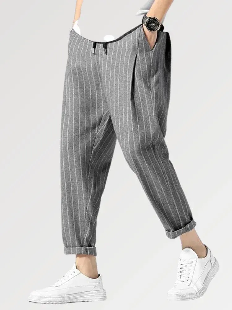 Japon style Stainah pantalon rayé homme