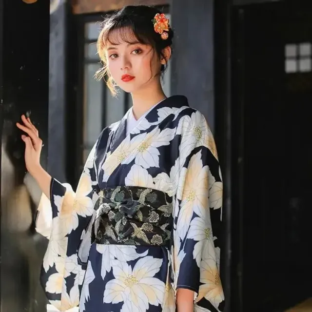 Japon style natsumi kimono femme fleur vanille