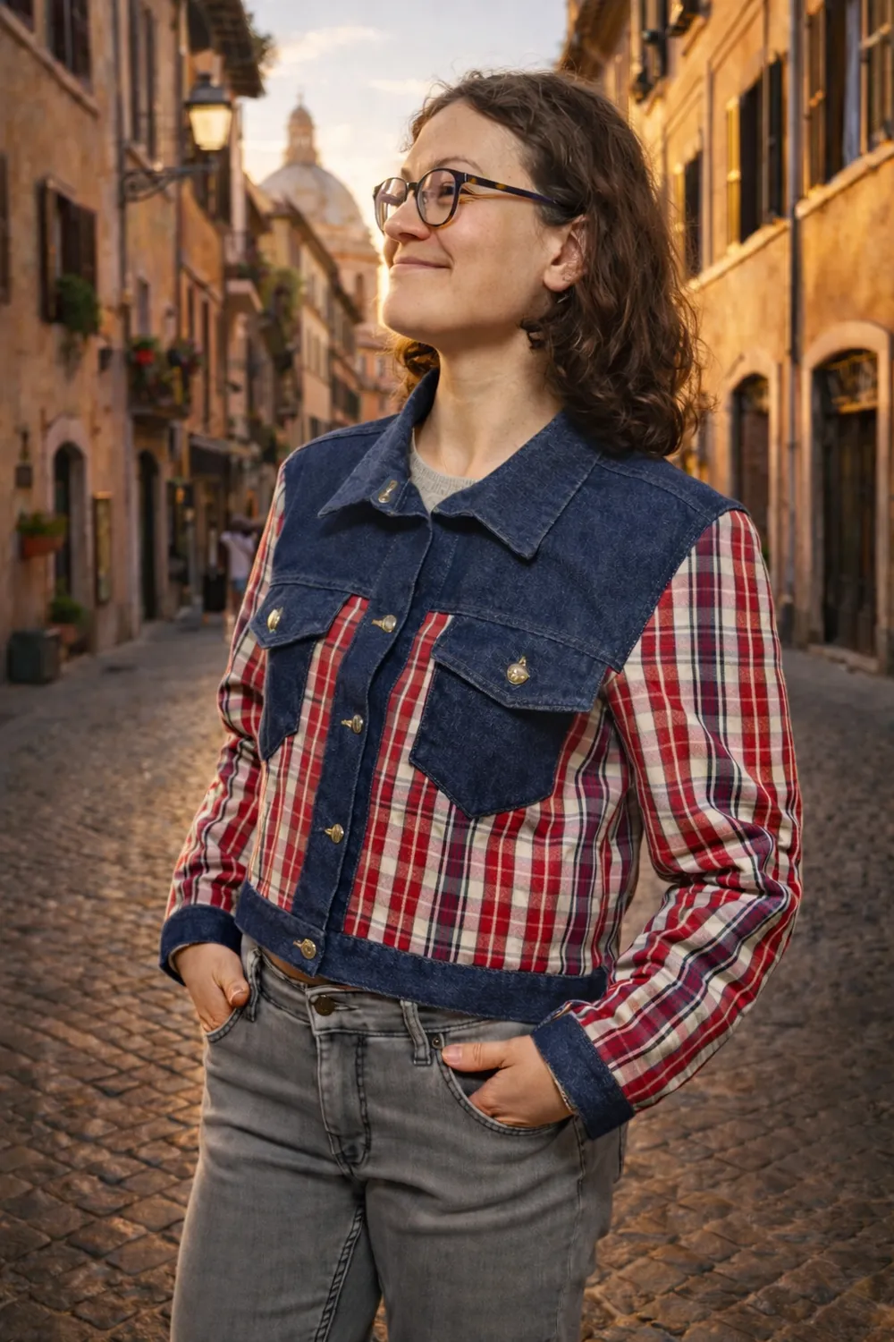 Geht's In Friskele blouson kelsch rose jean