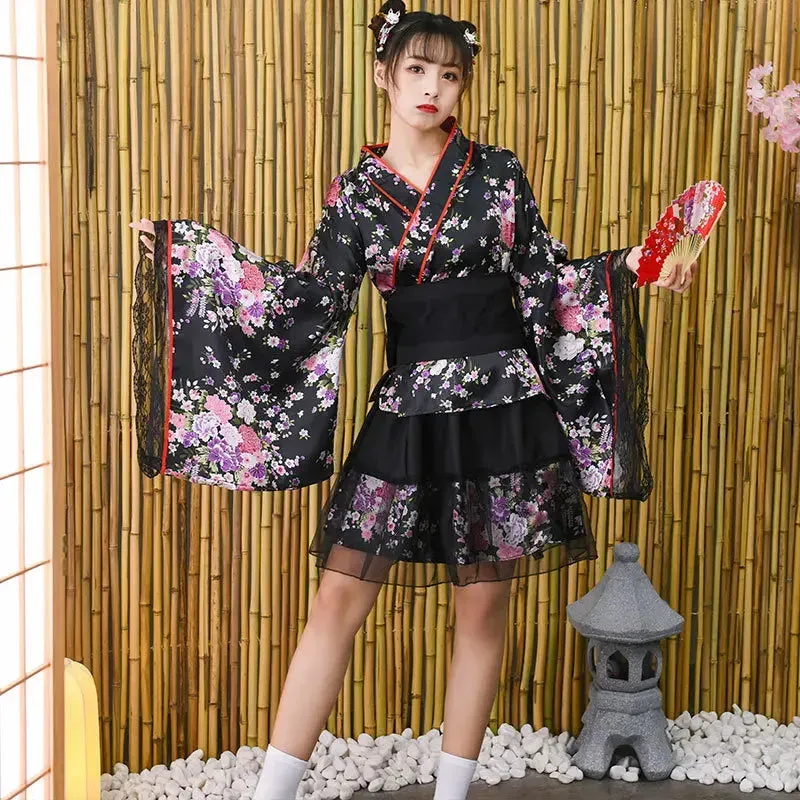 Japon style kimono japonais femme court motifs