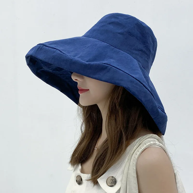 Esprit du Japon chapeau capeline large bord coton cordon
