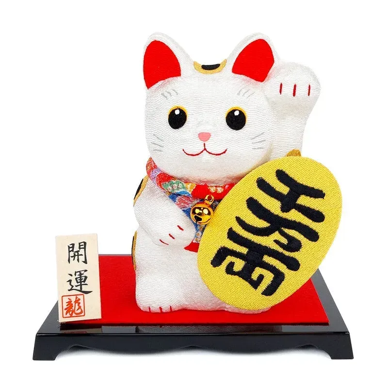 Japon style Maneki Neko Chirimen Zaiku figurine tissu
