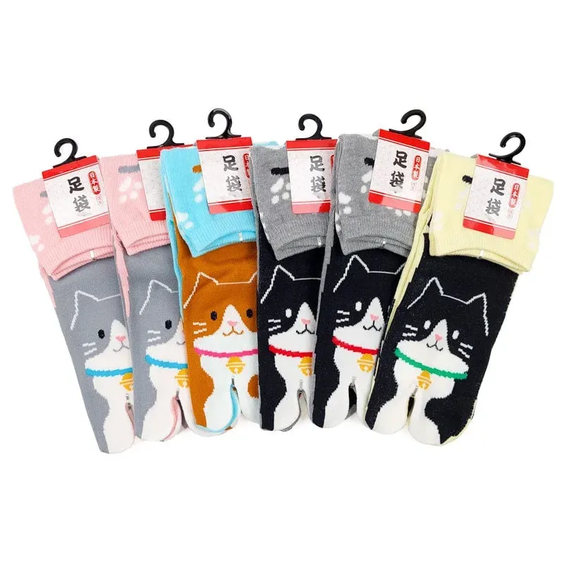 Japon style lot 6 paires chaussettes tabi motifs