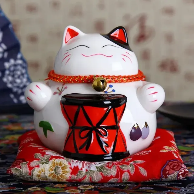Japon style maneki neko chat porte-bonheur chance