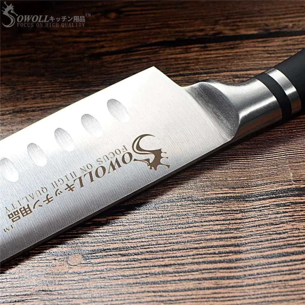 Japon style Eniwa couteau japonais Santoku polyvalent