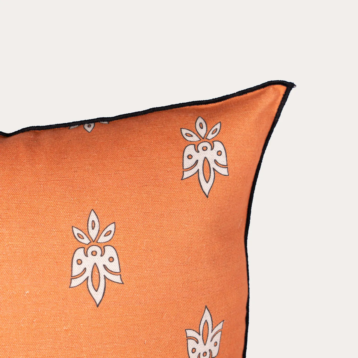 Mistral Mosca coussin lin coton orange 40x40