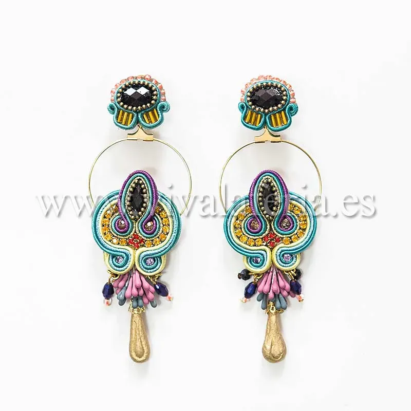 Viva La Feria Aymar boucles d'oreilles flamenca artisanales