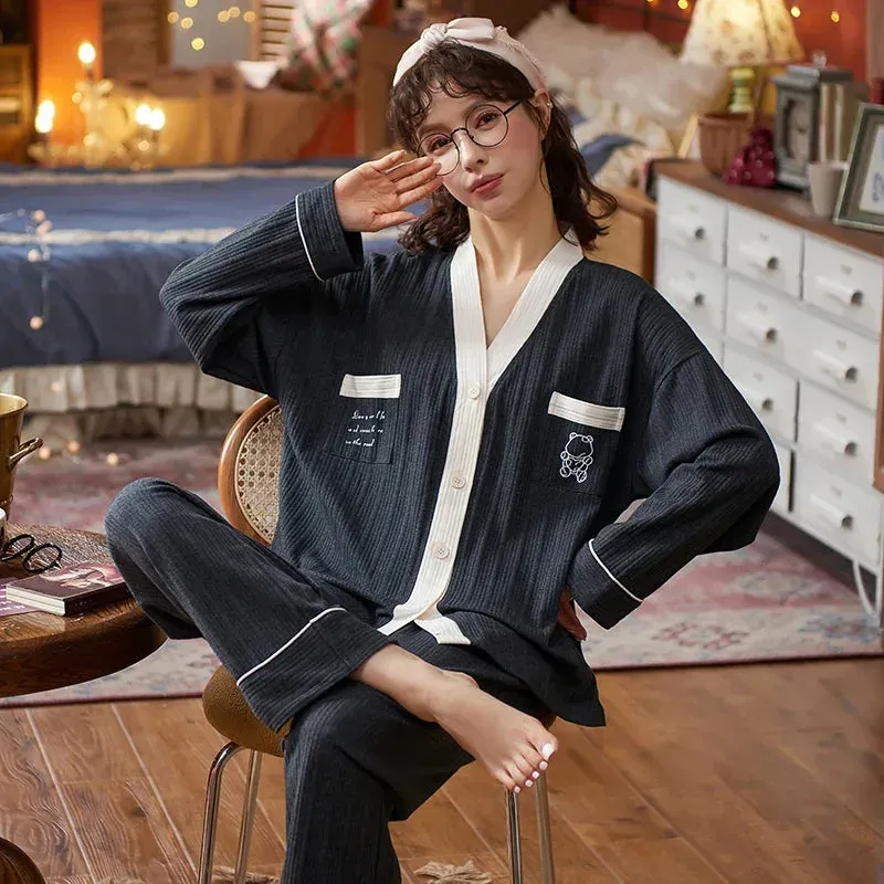 Japon style pyjama japonais femme coton doux
