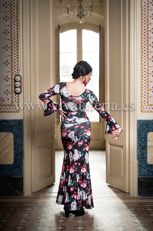 Davedans Cejilla body danse flamenco manches longues