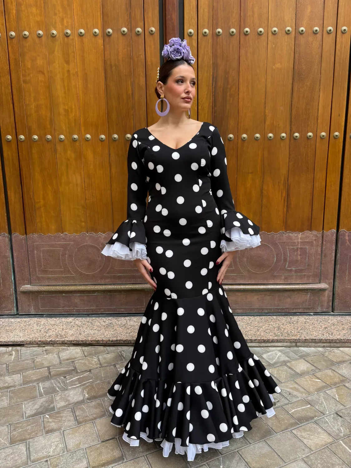 Viva La Feria Topacio robe sirène à pois
