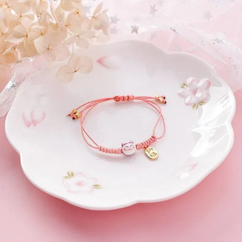 Japon style Bracelet Maneki Neko Koban bracelet porte-bonheur