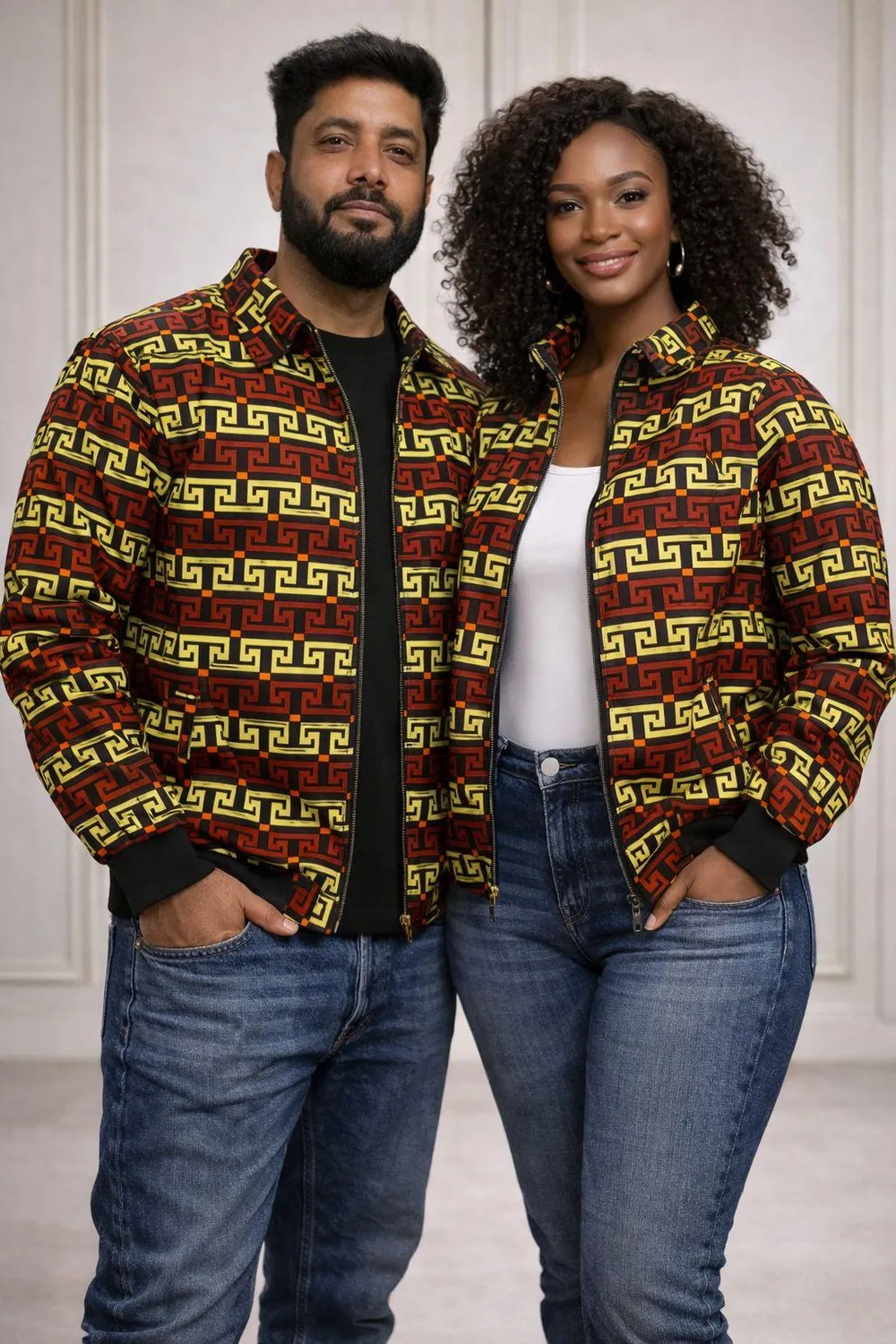 KAVAZI Ankara Puff Bomber Jacket blouson bomber