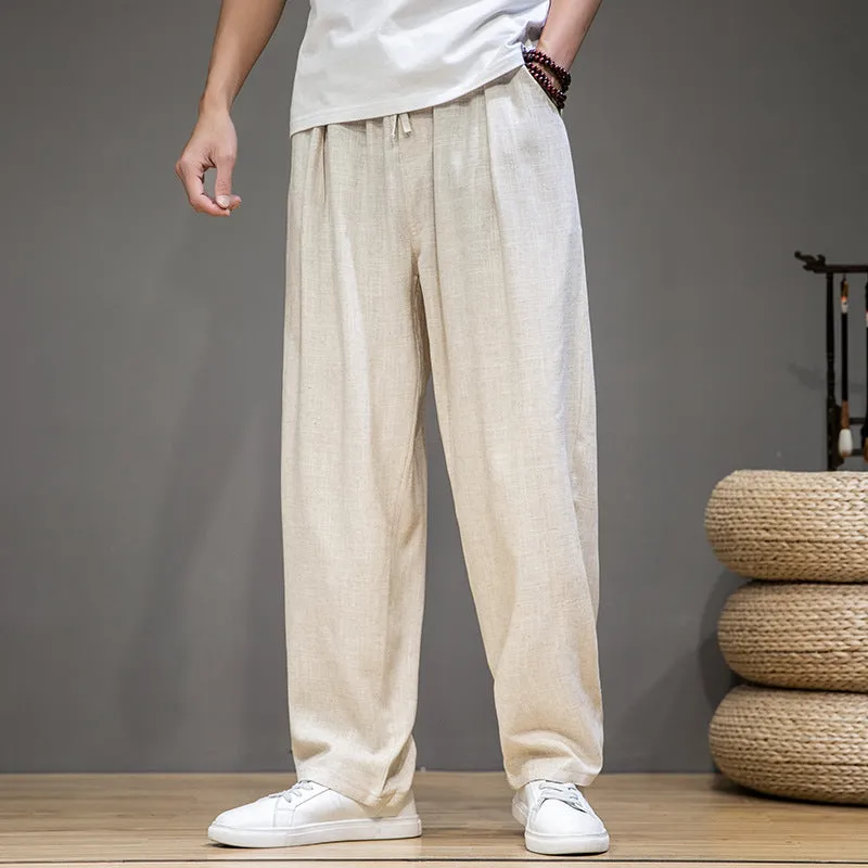 Esprit du Japon Pantalon droit japonais en lin
