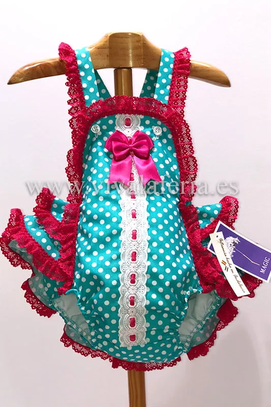 Viva La Feria barboteuse flamenco bébé à pois