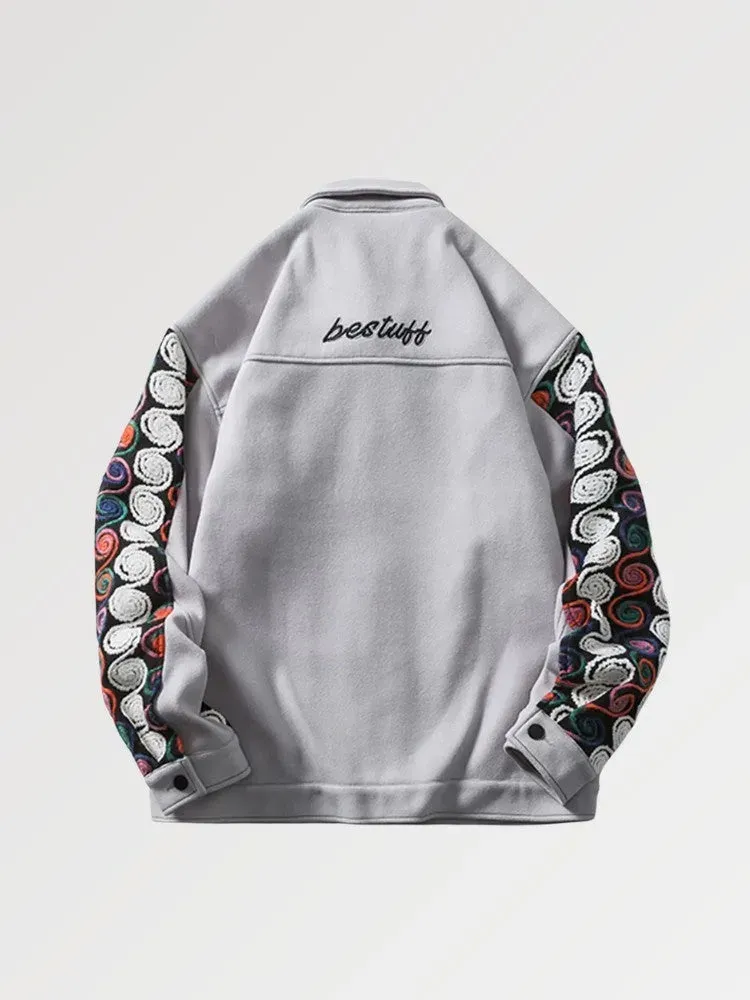 Japon style rywter veste streetwear brodée