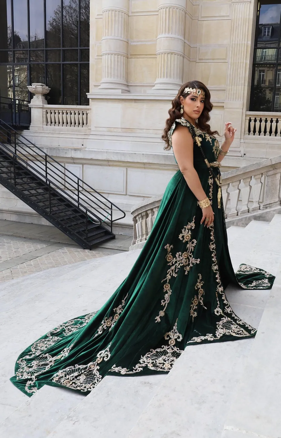 Célèbr'Orient Dalal fergani velours vert émeraude