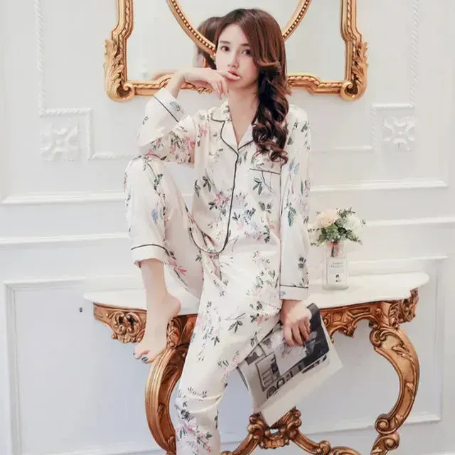Japon style pyjama japonais en soie coupe ample