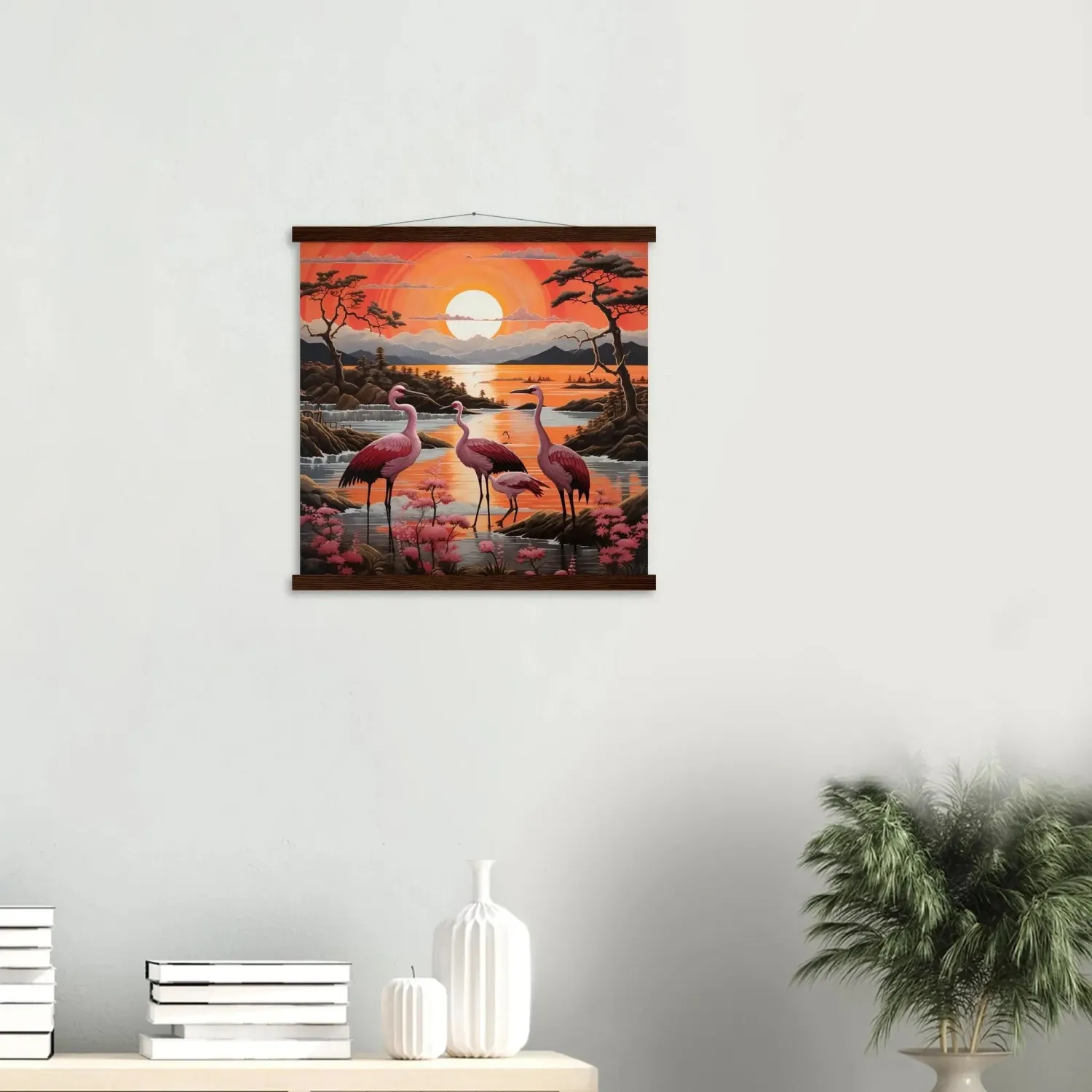 Japon style Sunrise tableau japonais contemporain
