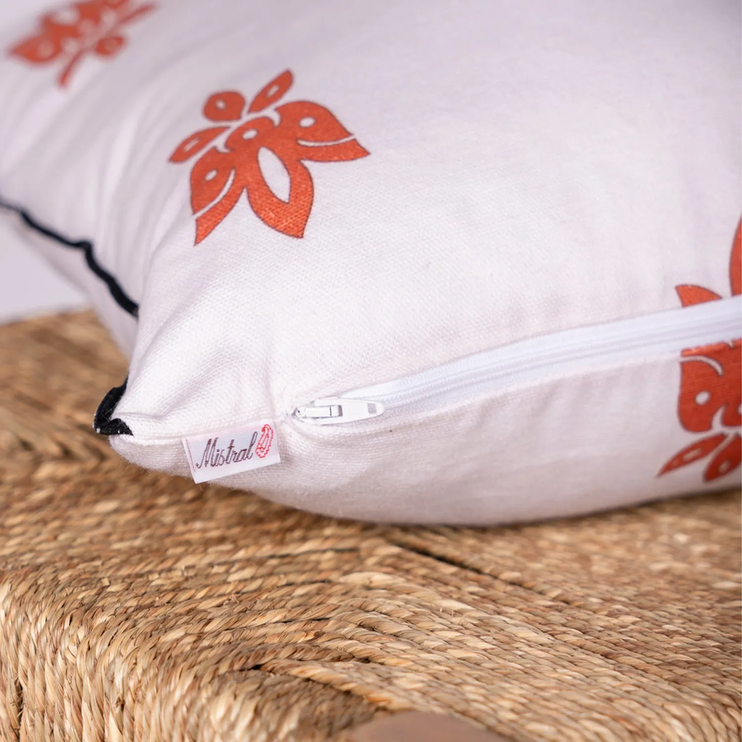 Mistral Mosca coussin lin coton Ivoire 40x40