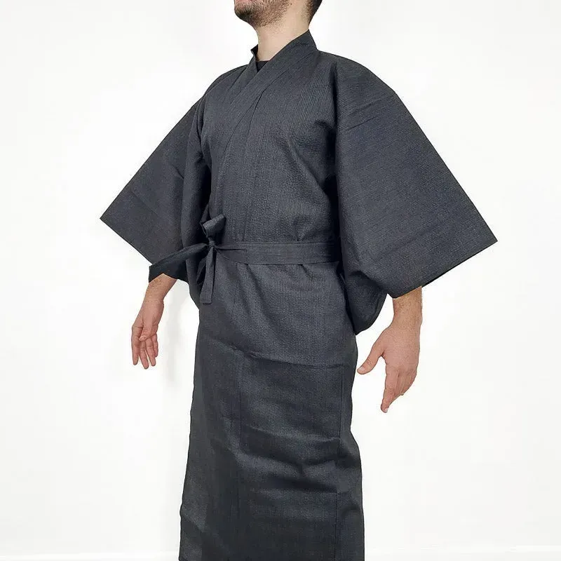 Japon style yukata homme japonais noir coton