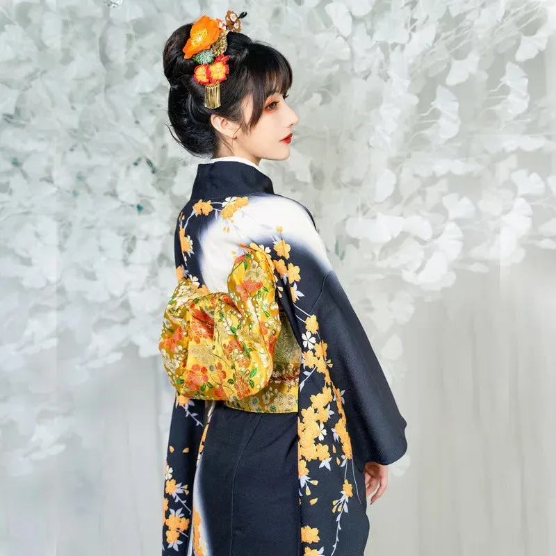 Japon style kimono à fleurs femme