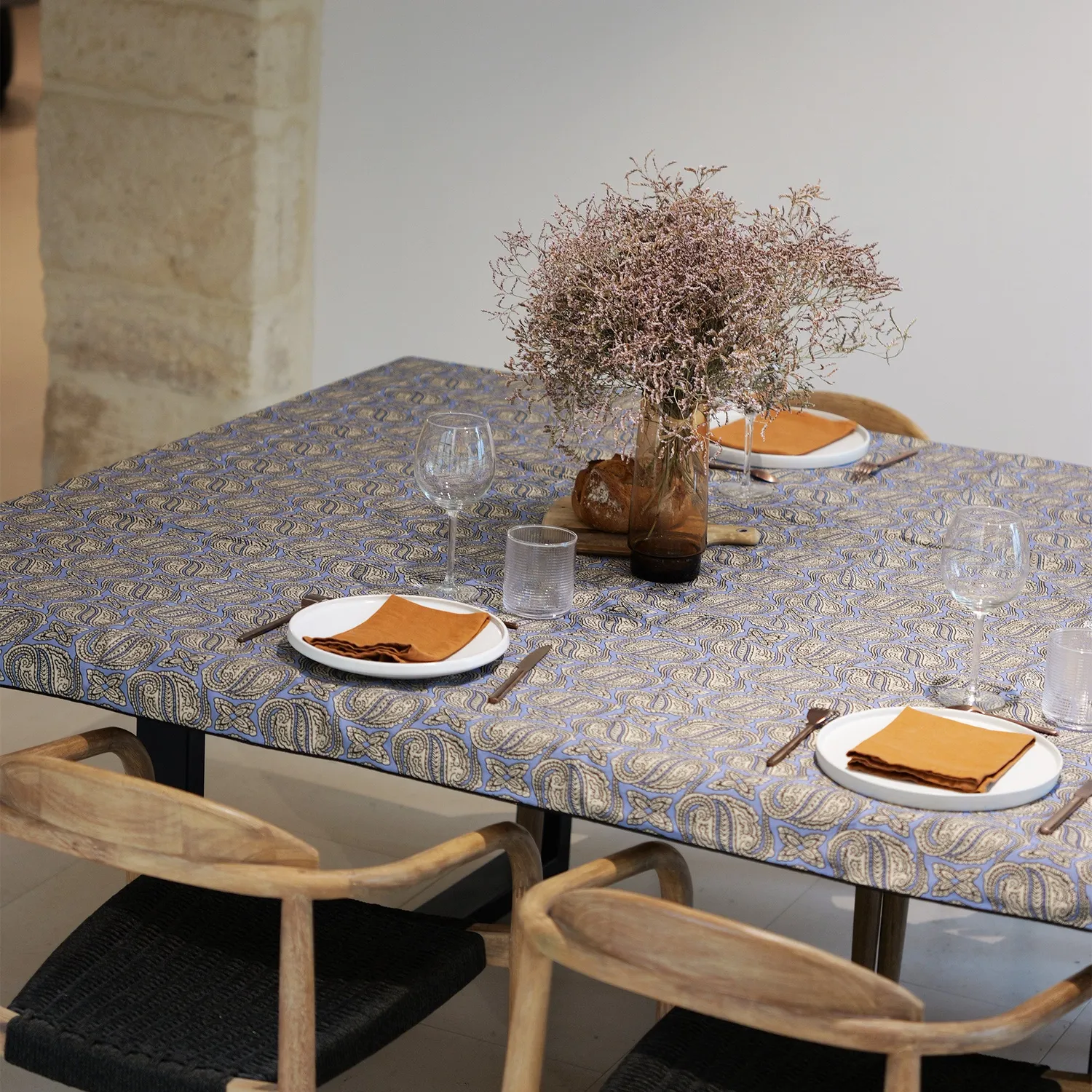Mistral Paisley Ancien nappe en lin