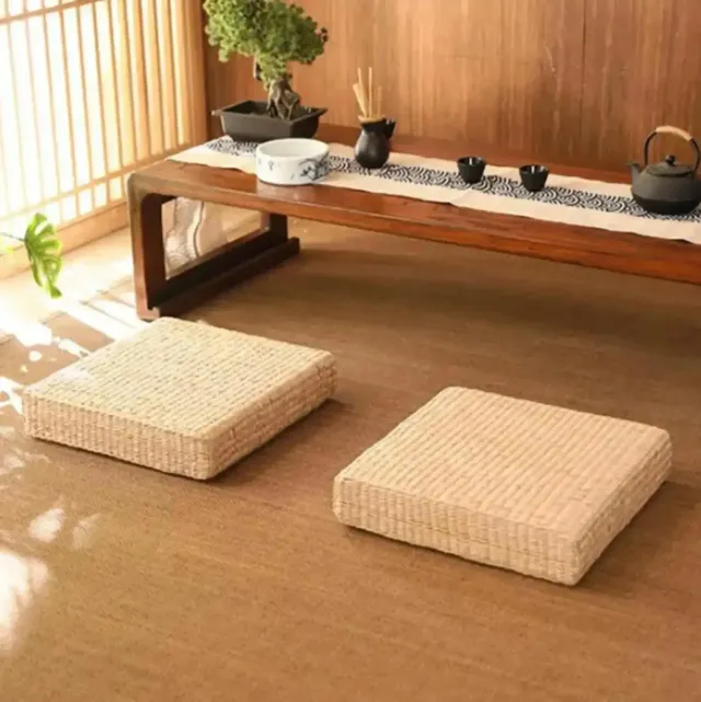 Japon style Coussin Japonais Carré En Tatami ‘mokiro’