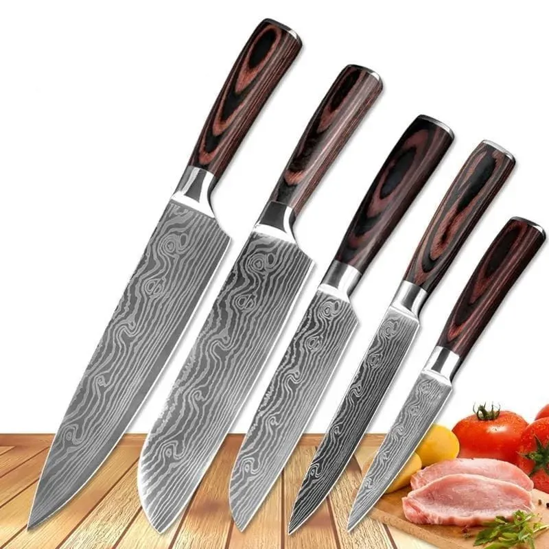 Japon style Hiroo set 5 couteaux cuisine japonais