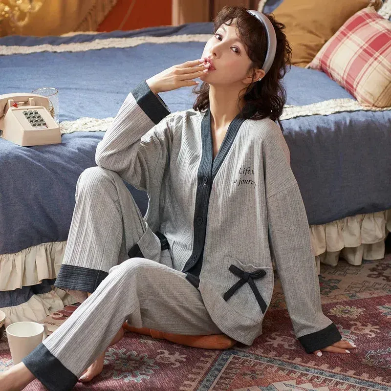 Japon style pyjama japonais femme coton doux