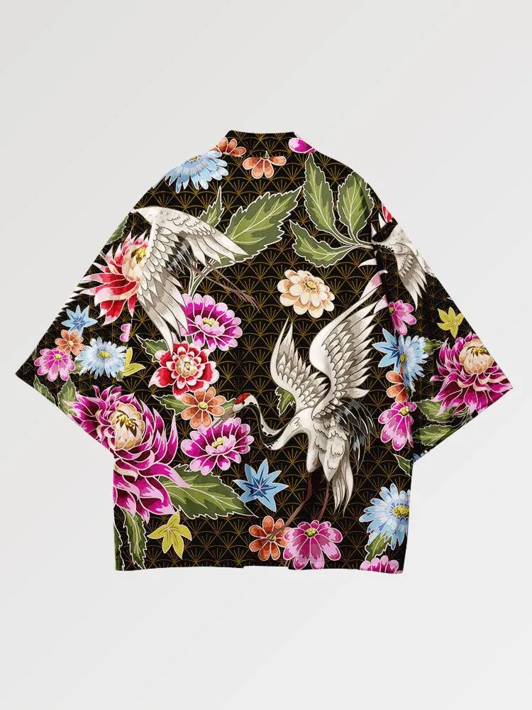 Japon style Sakaide veste haori femme fleurie