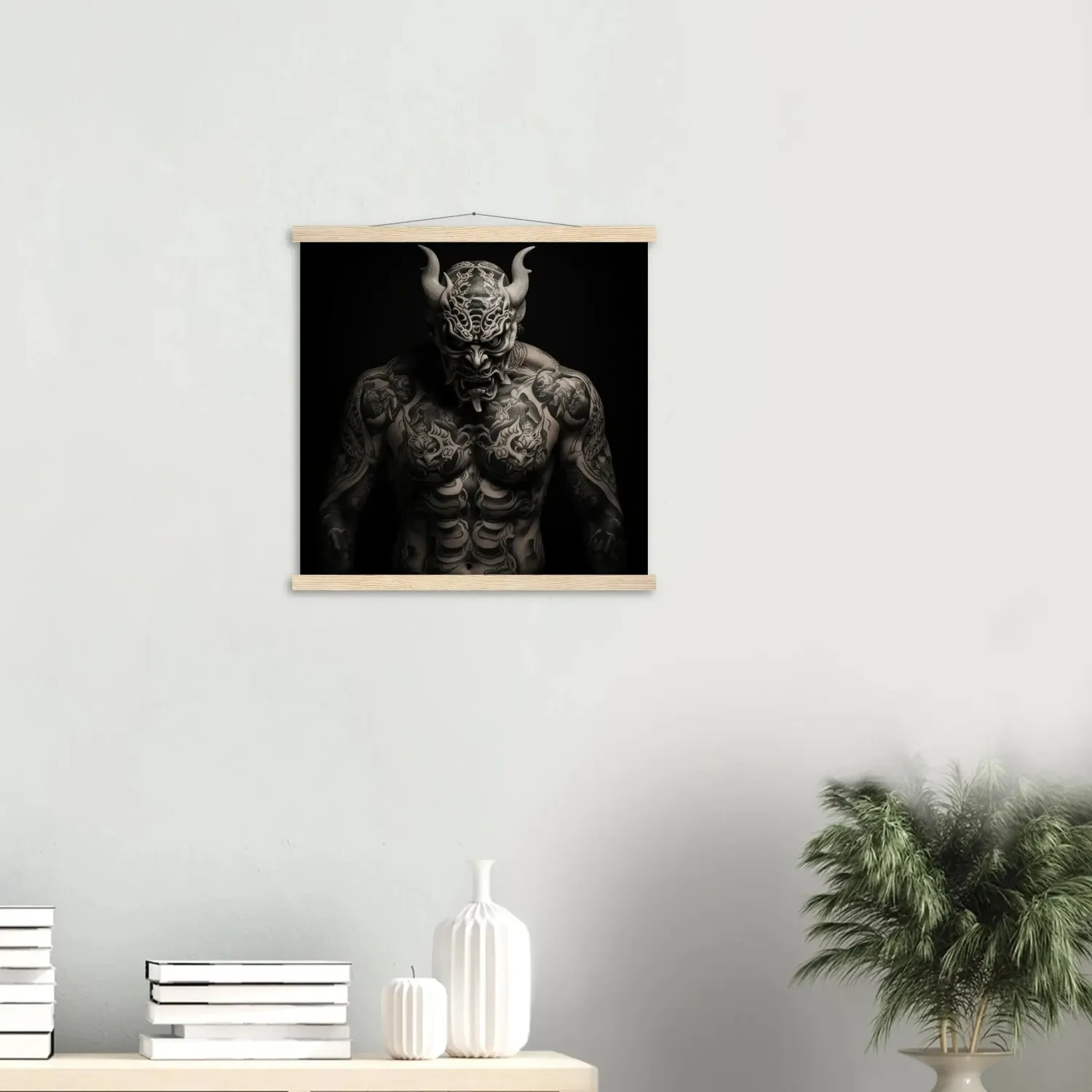 Japon Style Tatouage Japonais Oni Tableau Masque