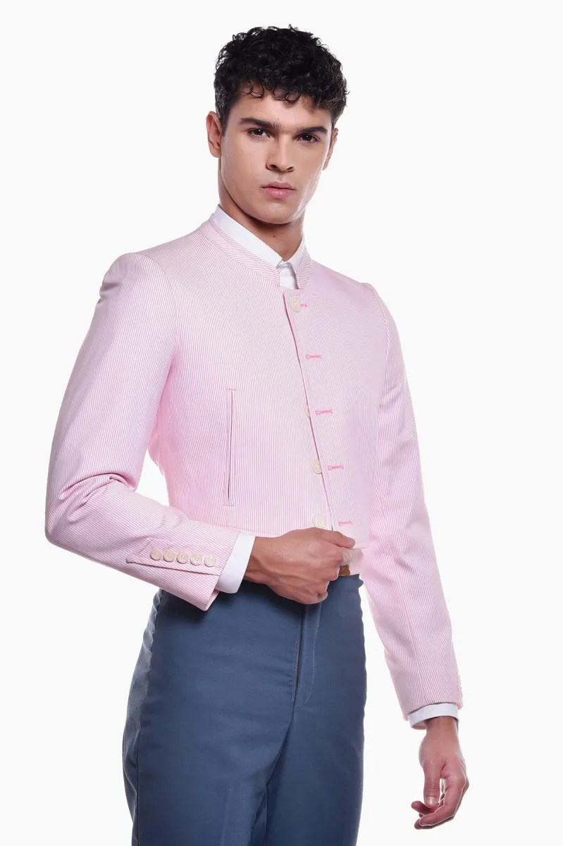 Viva La Feria 500 veste campera rose à rayures