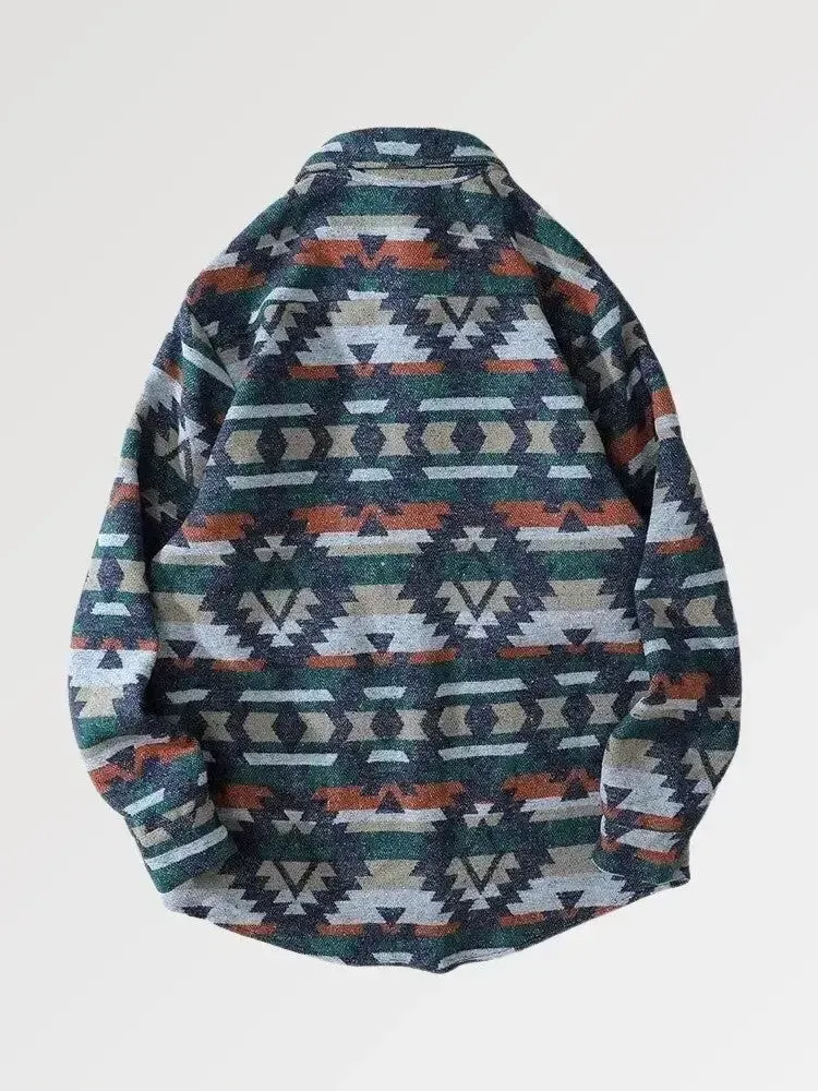 Japon style Katagami chemise en flanelle épaisse