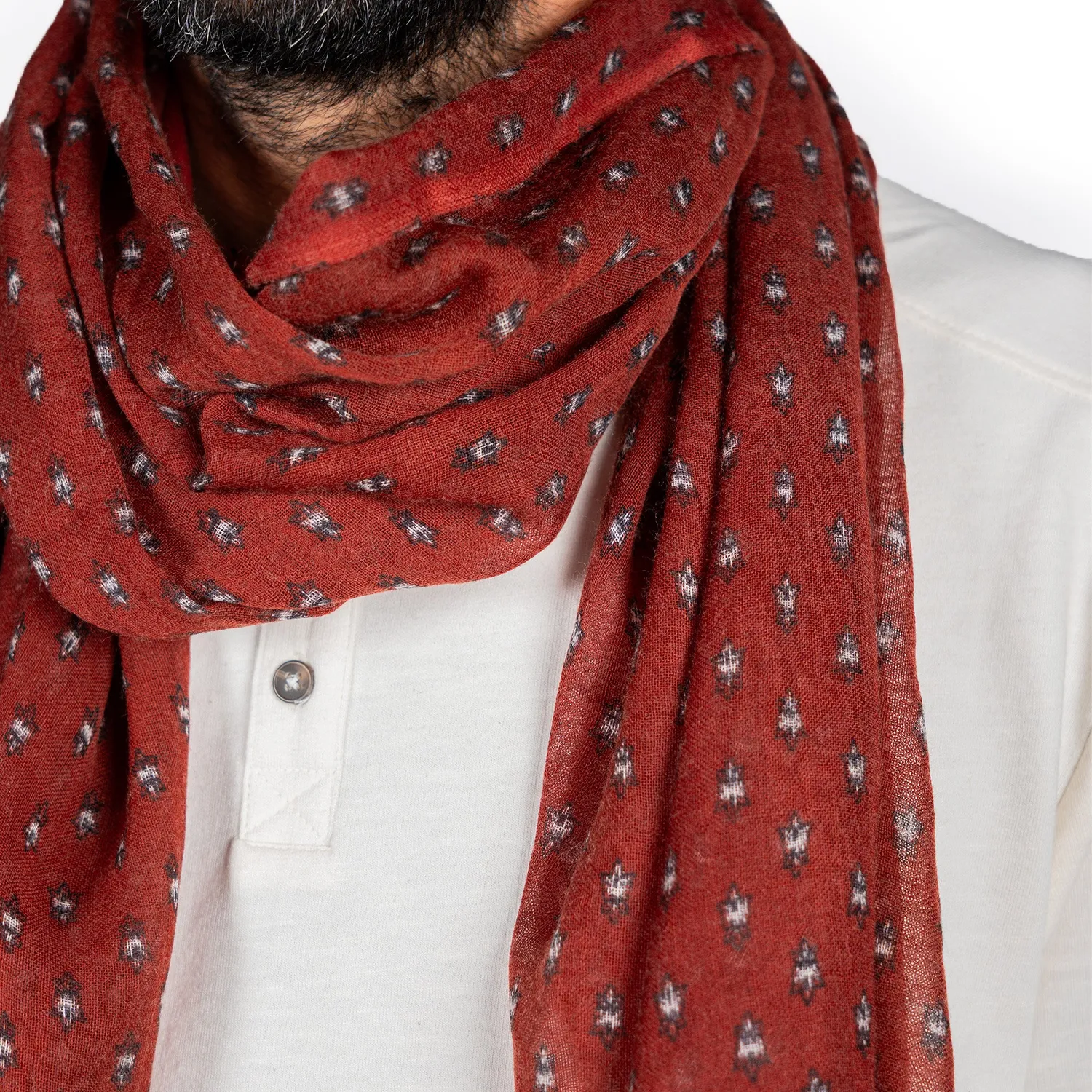Mistral foulard Porquerolles Mosca laine