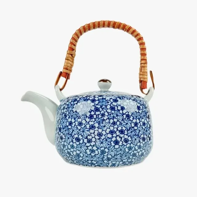 Japon style Théière Japonaise Porcelaine fleur de cerisier bleue