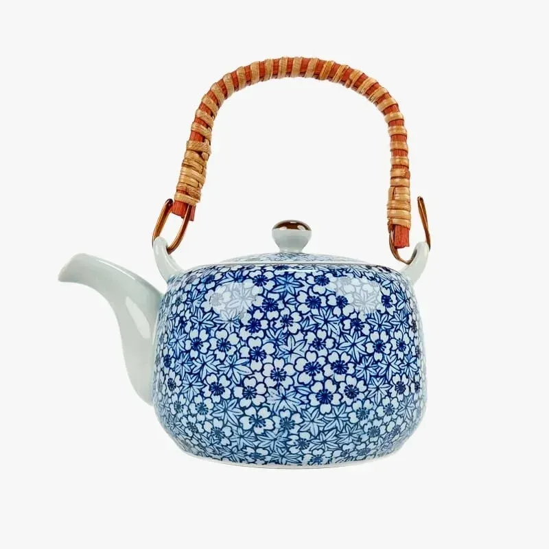 Japon style Théière Japonaise Porcelaine fleur de cerisier bleue
