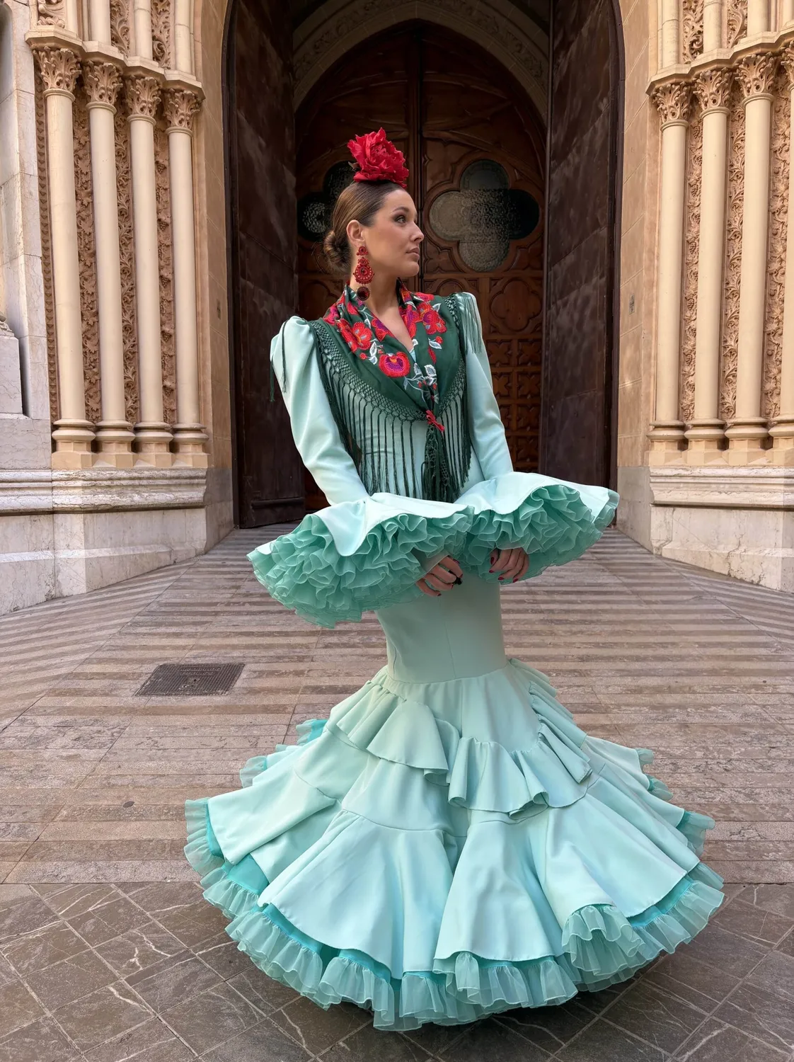 Viva La Feria Gardenia robe flamenca