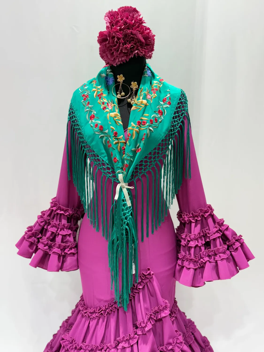 Viva La Feria Diamante robe flamenco buganvilla