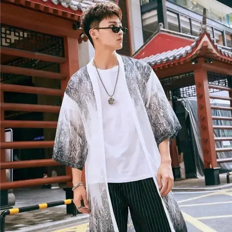 Japon style Kazuko veste kimono longue fluide