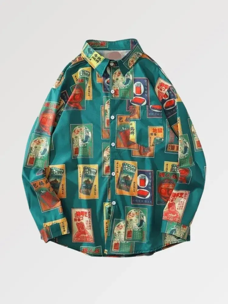 Japon style omitama chemise coréenne coton oversize