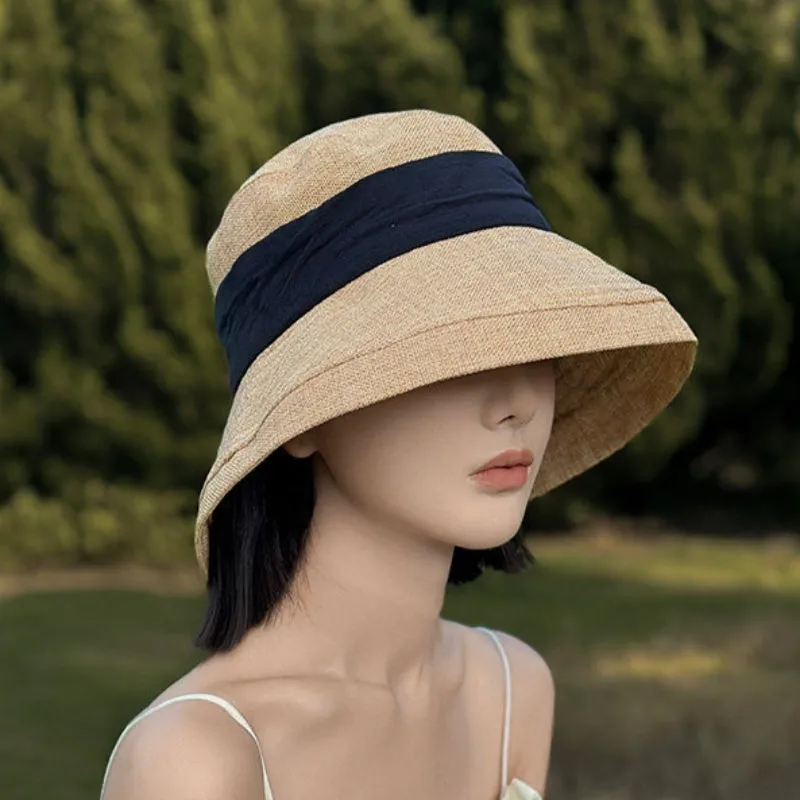 Esprit du Japon Chapeau Cloche Anti-UV Femme lin été